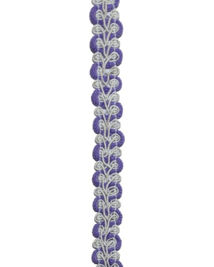 Pasmanterie banda brodata cu lurex-18mm - Z542-lila