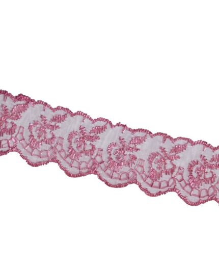 pasmanterie dantela organza tip angora 35mm - AG06-wine