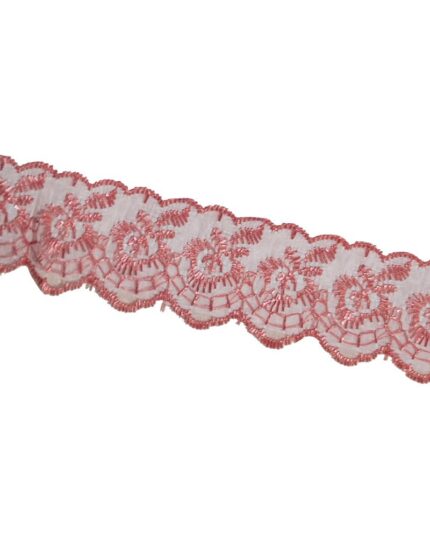 pasmanterie dantela organza tip angora 35mm - AG07-caramiziu