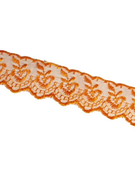 pasmanterie dantela organza tip angora 35mm - AG08-portocaliu
