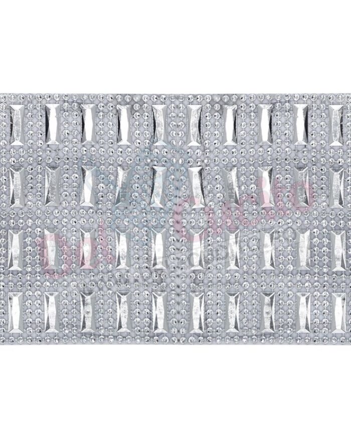 Banda decorativa plastic 4 randuri 92mm; banda decorativa la metru; plasa decorativa din plastic; banda decorativa pietre