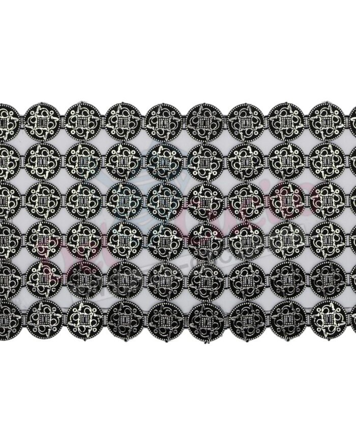 Banda decorativa plastic 6 randuri 12cm; banda decorativa la metru; plasa decorativa din plastic; banda decorativa pietre