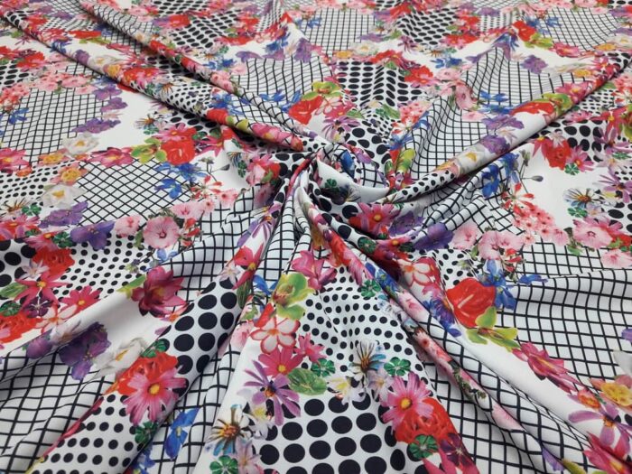 vascoza elastica imprimeu floral multicolor