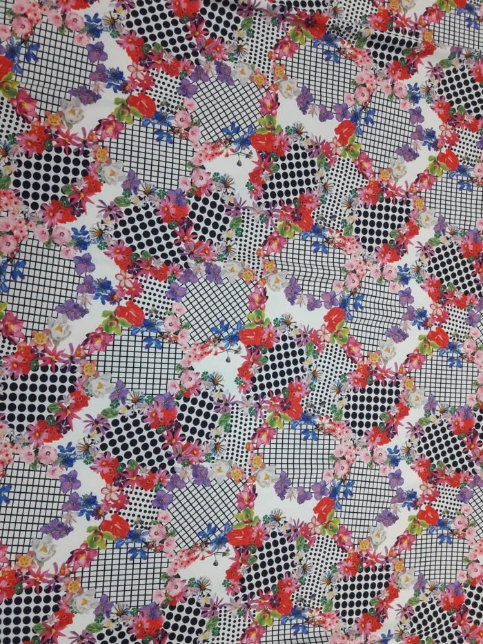 vascoza elastica imprimeu floral multicolor
