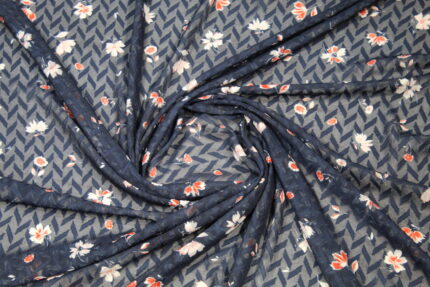 Material textil voal imprimat 1,5m