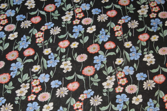 Material textil voal imprimat 1,5m - imagine 2