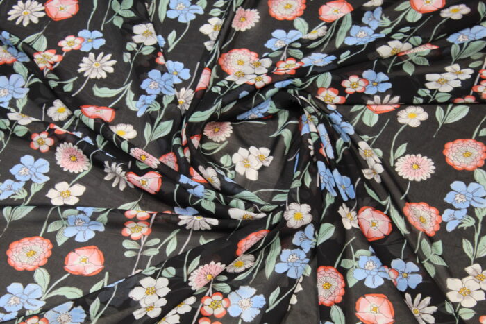 Material textil voal imprimat 1,5m - imagine 1