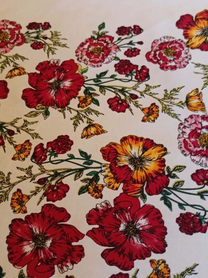 Material textil bumbac satinat cu elastan 1,5m - imagine 4