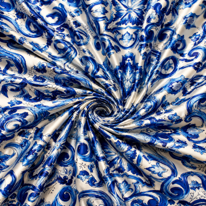 ChatGPT-Image-24-iun.-2026-23_16_05 Material Satin Elastic cu Imprimeu Baroc – Albastru - imagine 1