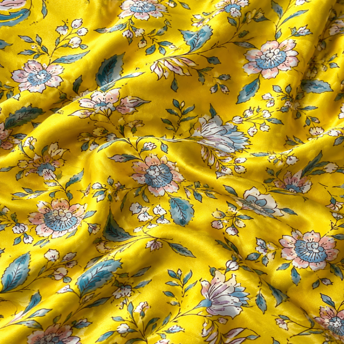 ChatGPT Image 6 iul. 2026, 17_45_08 Material Satin Elastic floral galben - imagine 1