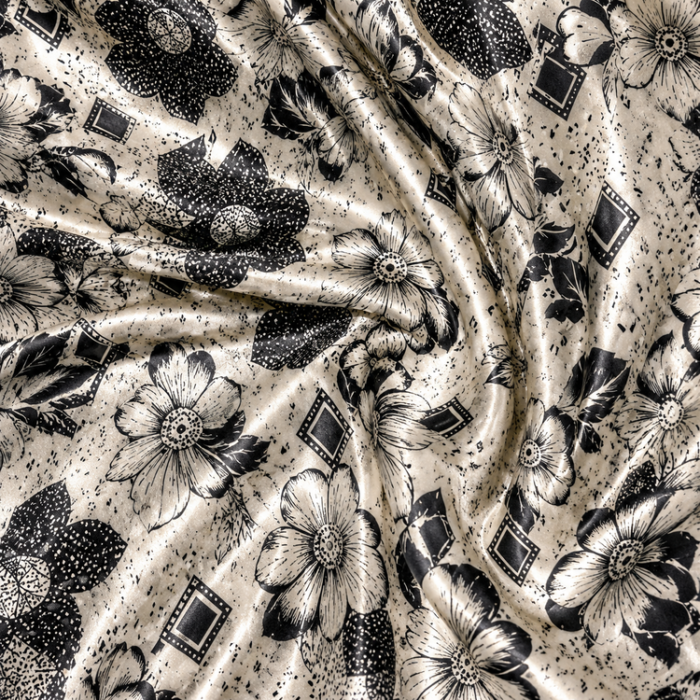 ChatGPT Image 6 iul. 2026, 20_16_10 Material Satin Elastic floral alb-negru - imagine 1