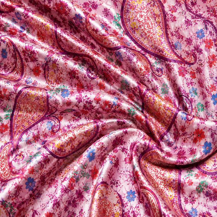 ChatGPT Image 8 iul. 2026, 12_52_43 Material Satin Elastic Paisley Roz - imagine 1
